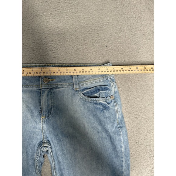 Vintage Anchor Blue Jeans Womens 13R Bell Bottom Flare Low Rise Denim Hip Pop‎ - Picture 8 of 13